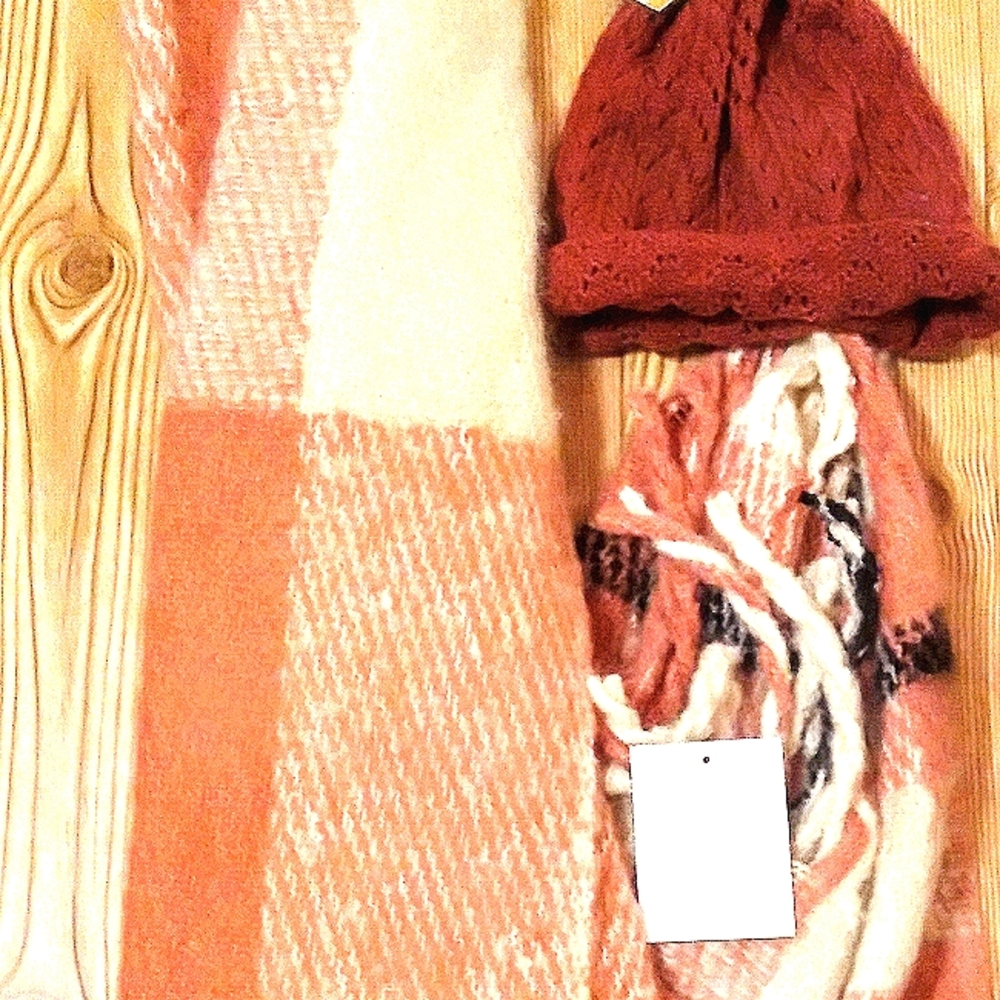 NWT LC oblong scarf and hat